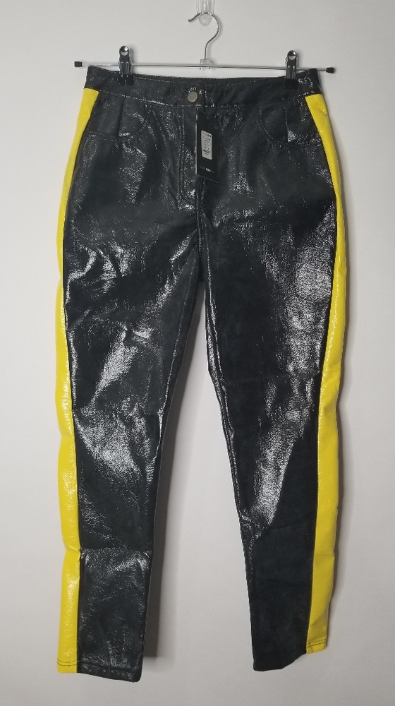 Cardi B X Fashion Nova Black Yellow Pants M NWT
